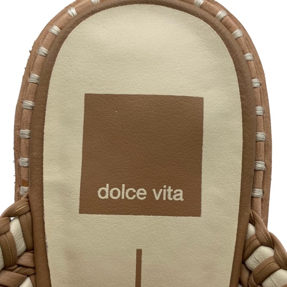 Dolce Vita Shoes Abigal Sandals Brown Beige Espadrille Wedge Casual Neutral NEW - Picture 7 of 11